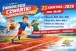 Świnoujskie Czwartki Lekkoatletyczne 2026 – plakat zawodów sportowych dla dzieci na Stadionie Miejskim w Świnoujściu, organizator OSiR „Wyspiarz”