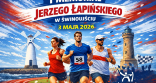 Uczestnicy biegu podczas I Memoriału Jerzego Łapińskiego na Stadionie Miejskim OSiR