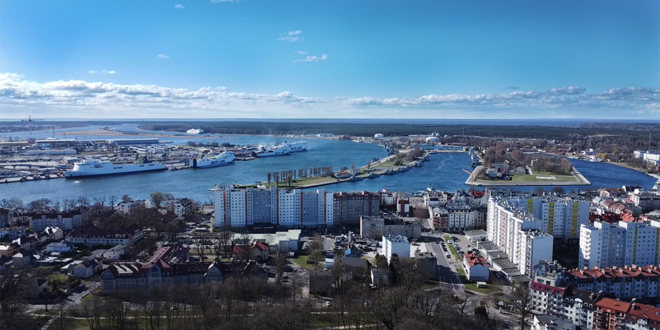 Mapa nowej strefy płatnego parkowania w Świnoujściu z podziałem na Podstrefę A, B oraz Śródmiejską Strefę Płatnego Parkowania