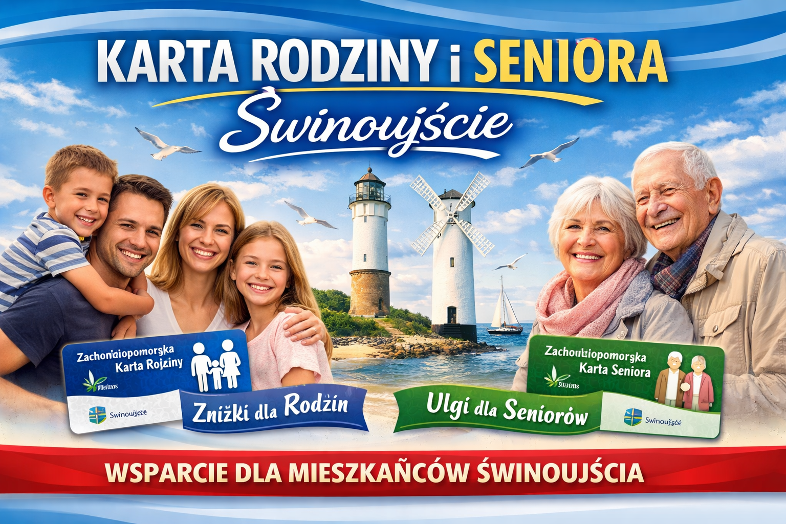 Informacja o przystąpieniu Świnoujścia do programu Zachodniopomorska Karta Rodziny i Karta Seniora