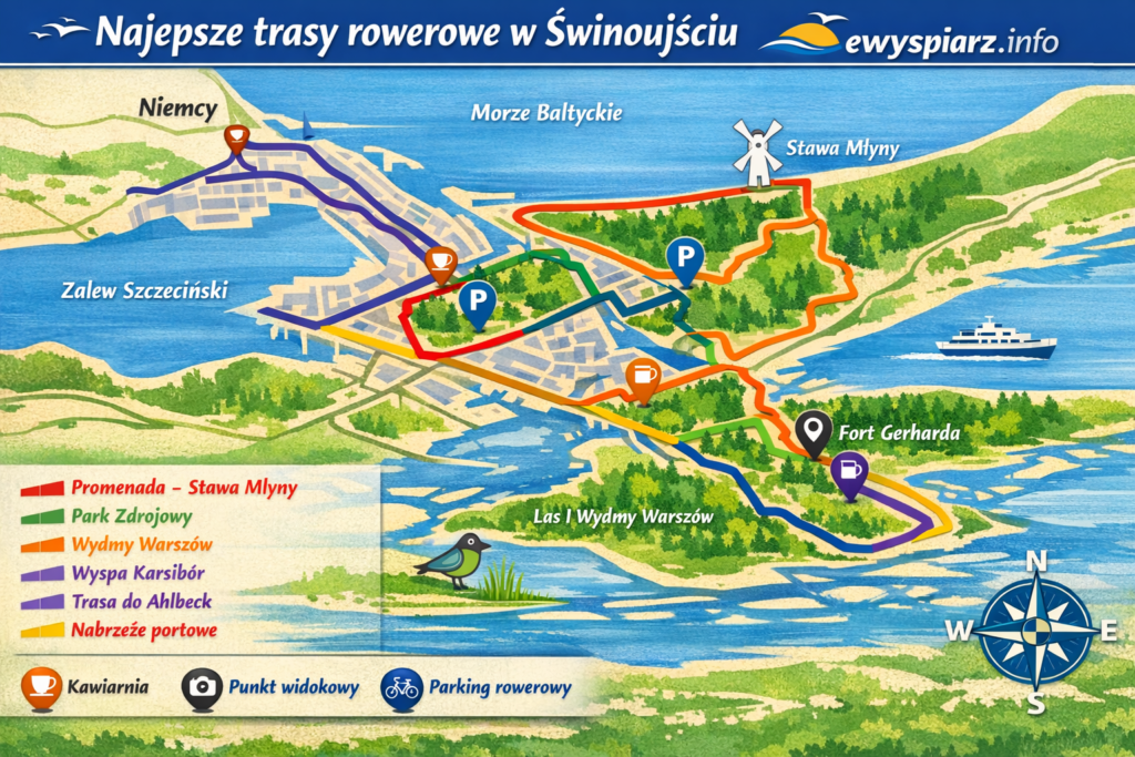 Najlepsze trasy rowerowe w Świnoujściu