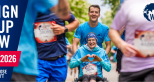 Biegacze i uczestnicy na wózkach startujący razem w Wings for Life World Run