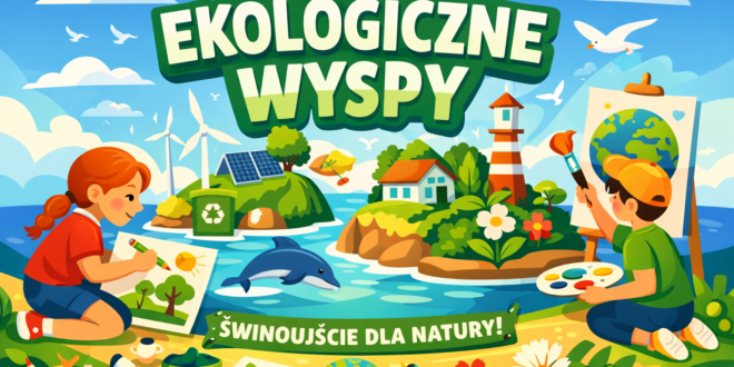 Dzieci tworzące plakaty ekologiczne podczas konkursu w Świnoujściu