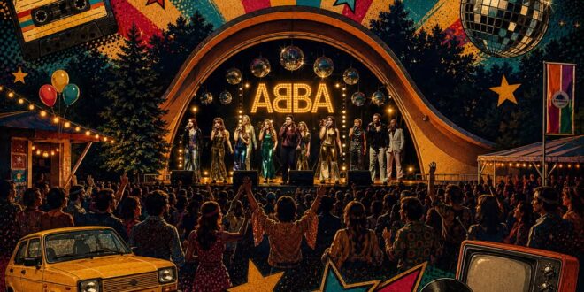Koncert ABBY podczas Urodzin Miasta – scena, światła i taneczna publiczność