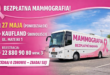 Mammobus oferujący bezpłatne badania mammograficzne przy Kauflandzie w Świnoujściu