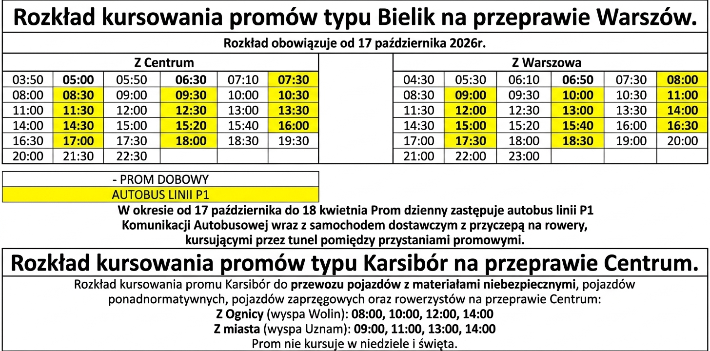 Zimowy rozkład promów Świnoujście. Od 17 października rusza zimowy rozkład 7 zimowy rozkład promów Świnoujście